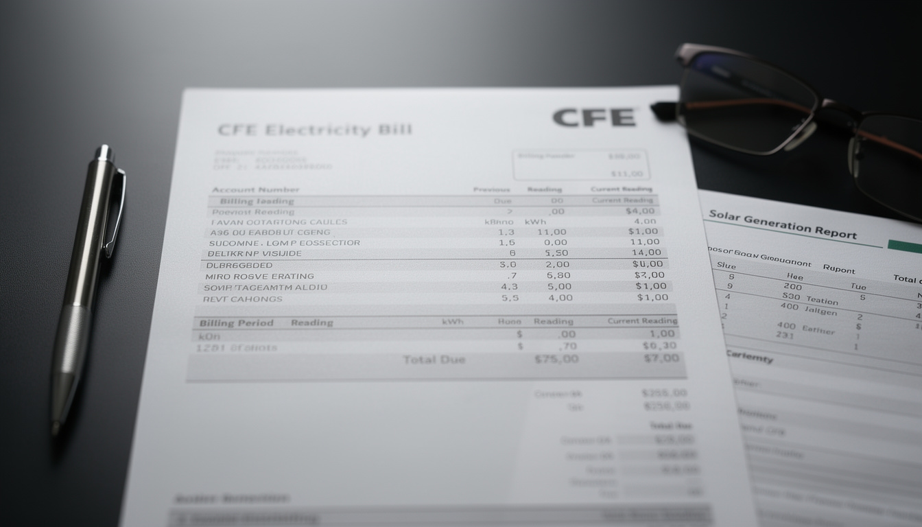 Recibo de luz CFE con generación distribuida de cerca